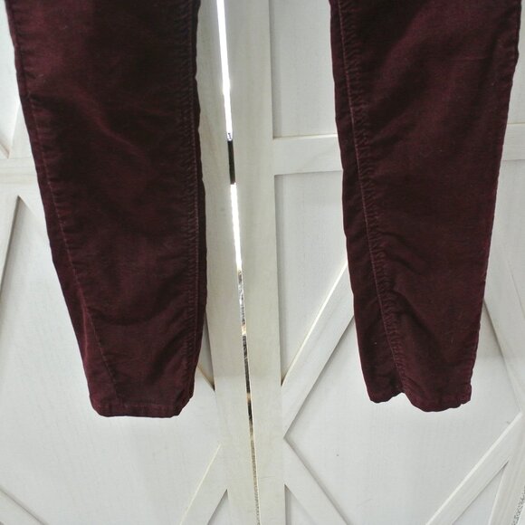 Free People Corduroy Skinny Pants in Wine - Picture 7 of 8
